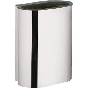 Afvalcontainer Chroom Glanzend 30 Liter voor Badkamer - Wandmontage Cosmetica-emmer Prullenbak
