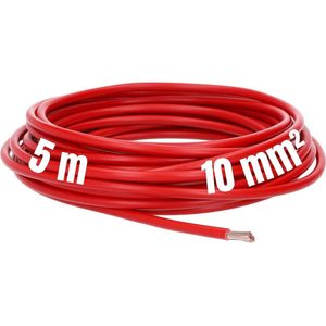5 meter Lapp 4520045 H07V-K 10 mm² rood I bedradingskabel I kernkabel flexibel I PVC enkeladerig I meeraderig 10mm2 I bedrading