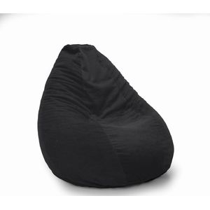 Drop & Sit - compacte zitzak - trendy rib (corduroy) - zwart - 180L