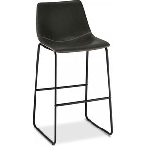 Rootz Barkruk - Tegenkruk - Hoge stoel - Kunstleer - Metalen frame - Comfortabele zitting - Elegant ontwerp - Eenvoudig onderhoud - 46 cm x 54 cm x 97 cm