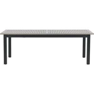 Albany eettafel tuin incl. extra blad 224, 324 cm zwartgrijs.