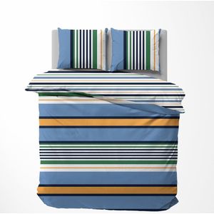 Nautica Dekbedovertrek - Dekbedovertrek 240 x 220 katoen - Dekbedovertrekken - Dekbedovertrek 240 x 220 - Dover Blauw Geel