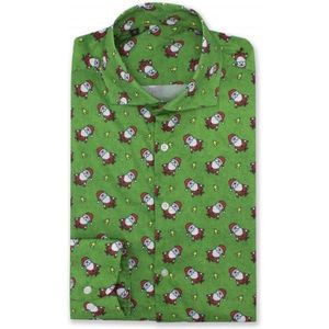 Gents - Kerstoverhemd groen - Maat S