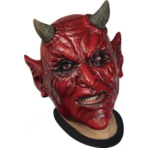 Partychimp Volledig Hoofd Masker Demoon Halloween Masker voor bij Halloween Kostuum Volwassenen - Latex - One-Size