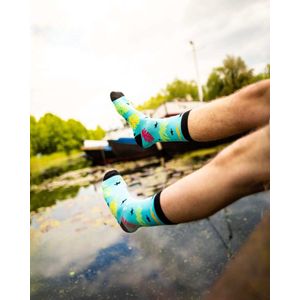 Kleurrijk Koraal sok | Multi-color | Maat 36-40 | Herensokken en damessokken | Leuke, grappig sokken | Funny socks that make you happy | Sock & Sock