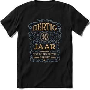 30 Jaar Legendarisch Gerijpt T-Shirt | Sky Blue - Ivoor | Grappig Verjaardag en Feest Cadeau Shirt | Dames - Heren - Unisex | Tshirt Kleding Kado | - Zwart - M