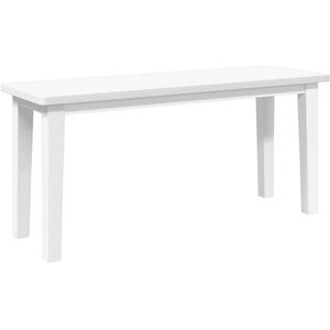 vidaXL - Bank - 90 - cm - massief - hout - rubber - wit