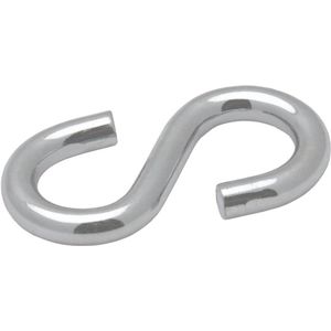 Open S-haak 4,00 mm – 35 mm – ijzer gegalvaniseerd – per 6 stuks