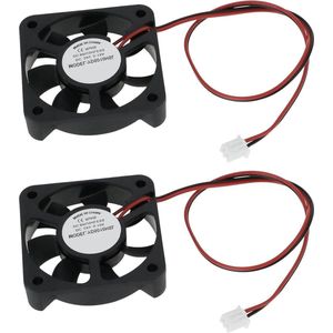 2 stks 24 V 5010 DC Miniatuur Lager Turbine Koelventilatoren met Borstelloze Olie Bevat Lagers - Moederbord en 3D Printer Terminal Draden