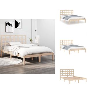 vidaXL Bedframe - Bedframes - Tweepersoonsbed - Bed - Bedframe massief hout 200x200 cm
