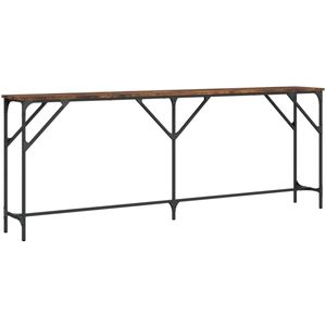vidaXL Wandtafel 200x29x75 cm bewerkt hout gerookt eikenkleurig - Wandtafel - Wandtafels - Bijzettafel - Console Tafel