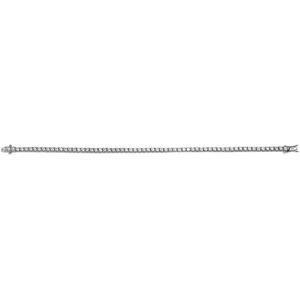 Jewels Inc. - Armband - Tennisarmband gezet met Zirkonia - 3mm- Lengte 19cm - Gerhodineerd Zilver 925