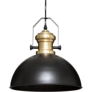 Zwarte met goudkleurige hanglamp, metaal ø 31 cm
