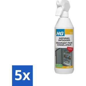 HG - Diepvries Ontdooier - Snel & Veilig Ontdooien - 500 ml - Bulkverpakking - 5 stuks