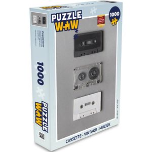 Puzzel Cassette - Vintage - Muziek - Legpuzzel - Puzzel 1000 stukjes volwassenen