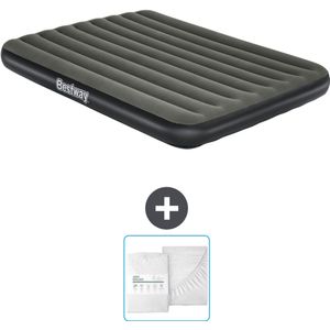 Bestway luchtbed - 2-Persoons - 152 x 203 x 25 cm - Groen - Inclusief en Hoeslaken