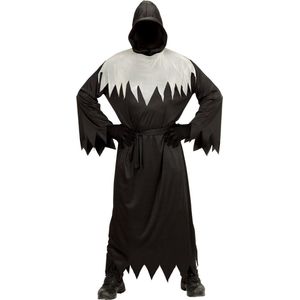 Widmann - Beul & Magere Hein Kostuum - Grafschender Ontheiliger Kostuum - Zwart - Maat 128 - Halloween - Verkleedkleding