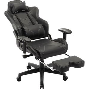 SteeFly® Bureaustoel voor comfortabele gaming - Leer/nylon - 125-133cm hoog - Ergonomisch ontworpen - Rugleuning tot 155? liggend