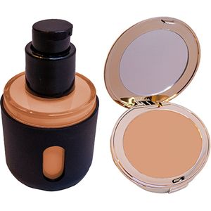 Cosm.Ethics Bar Foundation Poeder Set -Medium Beige - Duurzaam vegan