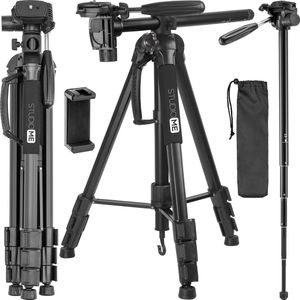 Studio ME Telefoon Statief - 179 cm - Zwart - Monopod Tripod