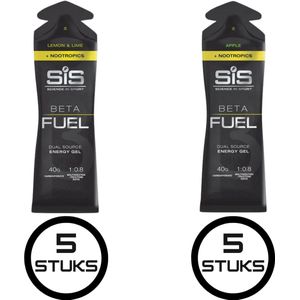 Science In Sport - BetaFuel Nootropics Mix - Dual Source energy gel - Lemon & Apple - 1 : 0,8 Maltodextrine Fructose verhouding - 40 gram koolhydraten per gel - 10 x 60ml