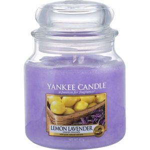 Yankee Candle Geurkaars Medium Lemon Lavender - 13 cm / ø 11 cm