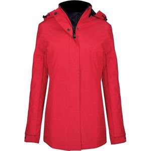 Kariban Dames/dames Hooded Parka Jasje (Rood)