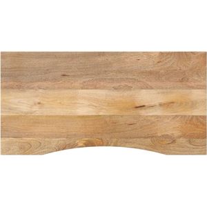 vidaXL - Bureaublad - met - ronding - 110x60x2,5 - cm - massief - ruw - mangohout