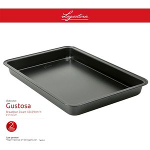 Lagostina Gustosa Hoogwaardig Braadpan Zwart - Ø 42 x 29 cm