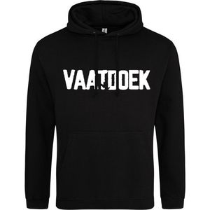 VAATDOEK Hoodie | Sweater | Capuchon | Trui | Hooded | Print | Zwart | Maat 4XL