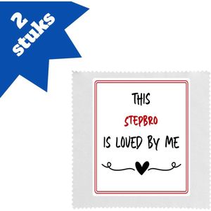 Akyol - this stepsis is loved by me brillendoekjes - Zus - iemand die houdt van zijn stiefzus - verjaardag - cadeautje voor zus - zus artikelen - kado - geschenk - 17,8 bij 17,8 cm - 2 stuks