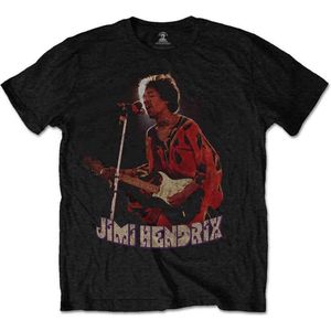 Jimi Hendrix - Orange Kaftan Heren T-shirt - M - Zwart