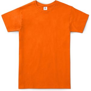 B&C Exact 150 Heren T-Shirt - Oranje - Small - Koningsdag- Korte Mouwen