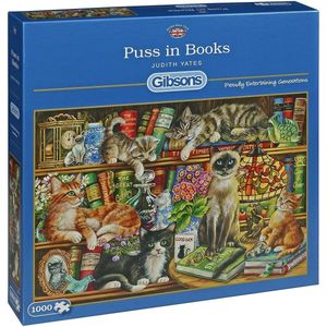 Gibsons Puss in Books (1000) Puzzel