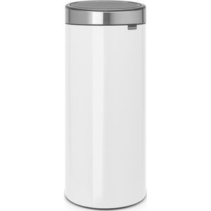 Brabantia Touch Bin Prullenbak - 30 liter - White / Matt Steel Fingerprint Proof deksel