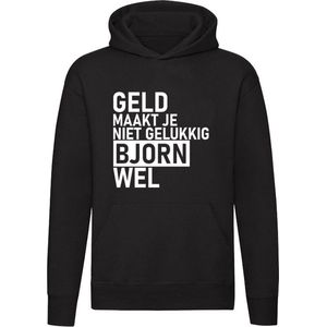 Geld maakt je niet gelukkig maar Bjorn wel Hoodie - geld - humor - grappig - relatie - liefde - money - unisex - trui - sweater - capuchon