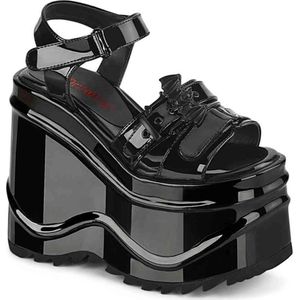 DemoniaCult - WAVE-13 Sleehakken - Vleermuis - 40 Shoes - Zwart