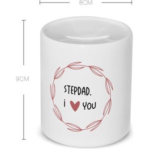 Akyol - stepdad i love you Spaarpot - Papa - de liefste stiefvader - vader cadeautjes - vaderdag - verjaardagscadeau - verjaardag - cadeau - geschenk - kado - gift - vader artikelen - 350 ML inhoud