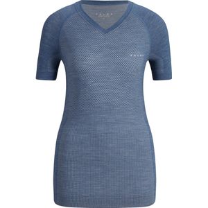 FALKE dames T-shirt Wool-Tech Light - thermoshirt - blauw (capitain) - Maat: L
