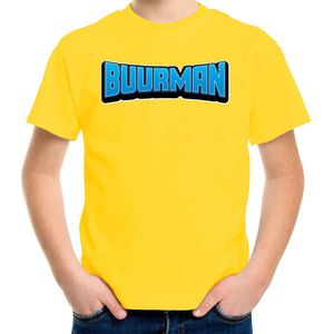 Bellatio Decorations Verkleed t-shirt voor heren - buurman en buurman - geel - foute party/carnaval M