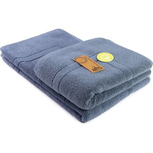 ARTG® Towelzz - Badmat - 100% Katoen - Zware kwaliteit - 50 x 80 cm -  Spijkerstof Blauw - Jeans Blue