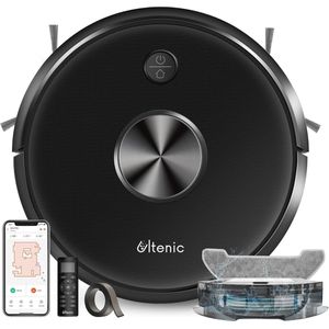 Robotstofzuiger met Dweilfunctie en 3000 Pa Sterk Zuigvermogen - Compatibel met Google Home en Alexa