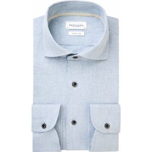 Profuomo - Overhemd Linnen Lichtblauw - Heren - Maat 41 - Slim-fit