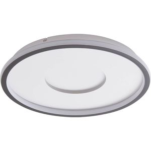 Lindby - LED plafondlamp - CCT - 1licht - Plastic, metaal - H: 6.5 cm - wit, zwart - Inclusief lichtbron