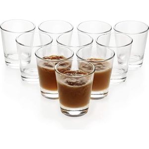 Borrelglaasjes van glas, 5 cl/50 ml, set borrelglazen - vaatwasmachinebestendig - glazen voor wodka tequila (10)
