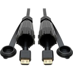 Tripp-Lite P569-012-IND2 High-Speed HDMI Cable with Hooded Connectors - Industrial, IP67-Rated, 4K, Ethernet, M/M, Black, 12 ft. (3.7 m) TrippLite