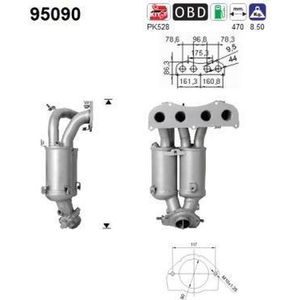 Katalysator geschikt voor o.a. Toyota Rav4, Toyota Avensis, Toyota Avensis Verso