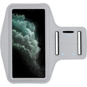 Hardloop Sportarmband iPhone 12 Pro | Telefoonhouder iPhone 12 Pro | Hardlooparmband | Grijs
