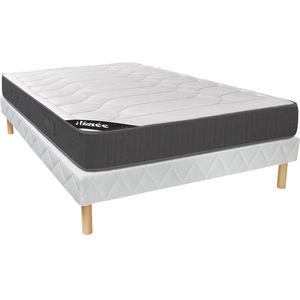 Vente-unique Set bedbodem + matras met schuim met vormgeheugen van 28 cm dik - 140 x 190 cm - GIZEUX van YSMÉE L 190 cm x H 30 cm x D 140 cm