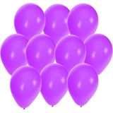 Bellatio Decorations ballonnen - 30 stuks - paars - 27 cm - helium of lucht - verjaardag / versiering